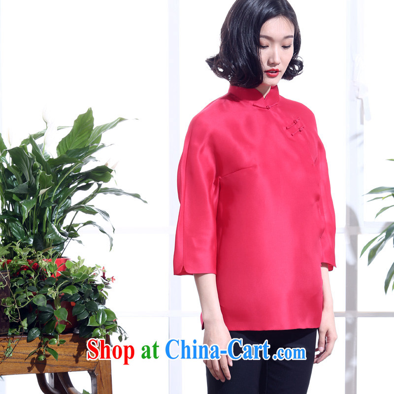 Summer 2015 New Silk the root by the improved Chinese style Chinese girl Chinese bows Service Bridal Dress Shirt 7 cuff red XL, Donald Rumsfeld, Tang, and shopping on the Internet