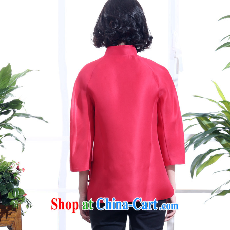 Summer 2015 New Silk the root by the improved Chinese style Chinese girl Chinese bows Service Bridal Dress Shirt 7 cuff red XL, Donald Rumsfeld, Tang, and shopping on the Internet