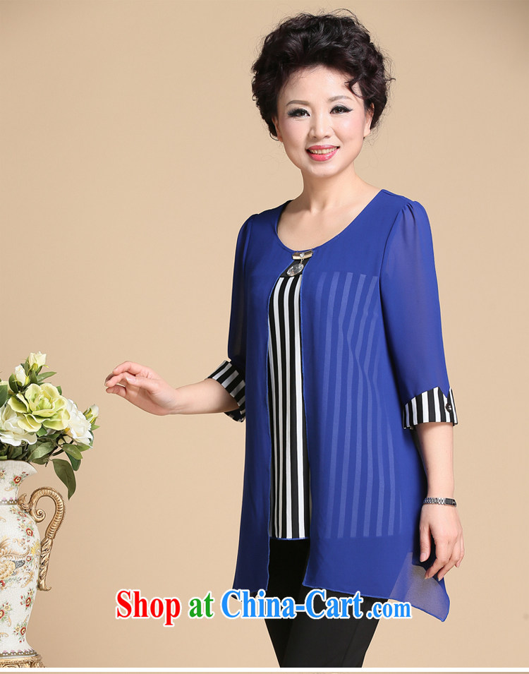 2015 summer, older women with an elegant retro MOM load the code female short-sleeved snow T woven shirts, sleeve black 4XL (recommended weight 145 jack, pictures, price, brand platters! Elections are good character, the national distribution, so why buy now enjoy more preferential! Health