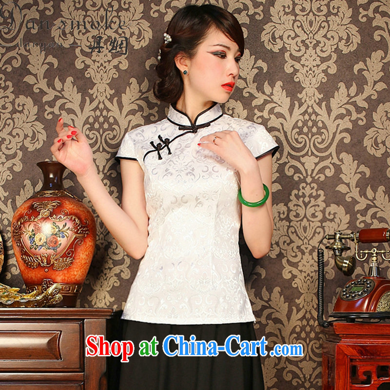 Dan smoke summer retro Korea female youth improved Chinese Chinese T-shirt Chinese, for a tight outfit T-shirt such as the color 2 XL, Bin Laden smoke, shopping on the Internet