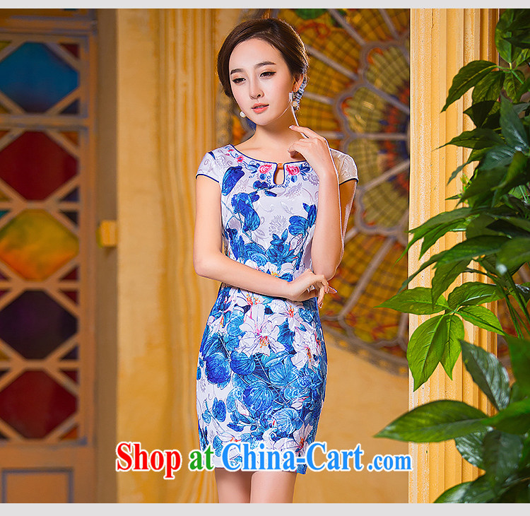 Love spell Fort Lauderdale 2015 new dresses summer mom with retro improved embroidery floral daily cotton Ma dresses cheongsam dress suit XXL pictures, price, brand platters! Elections are good character, the national distribution, so why buy now enjoy more preferential! Health