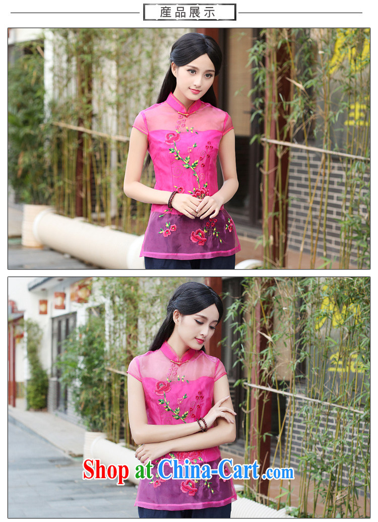 China's Ethnic classic original embroidery lace Tang is, summer dress short-sleeved T-shirt improved, served tea service red XXL pictures, price, brand platters! Elections are good character, the national distribution, so why buy now enjoy more preferential! Health