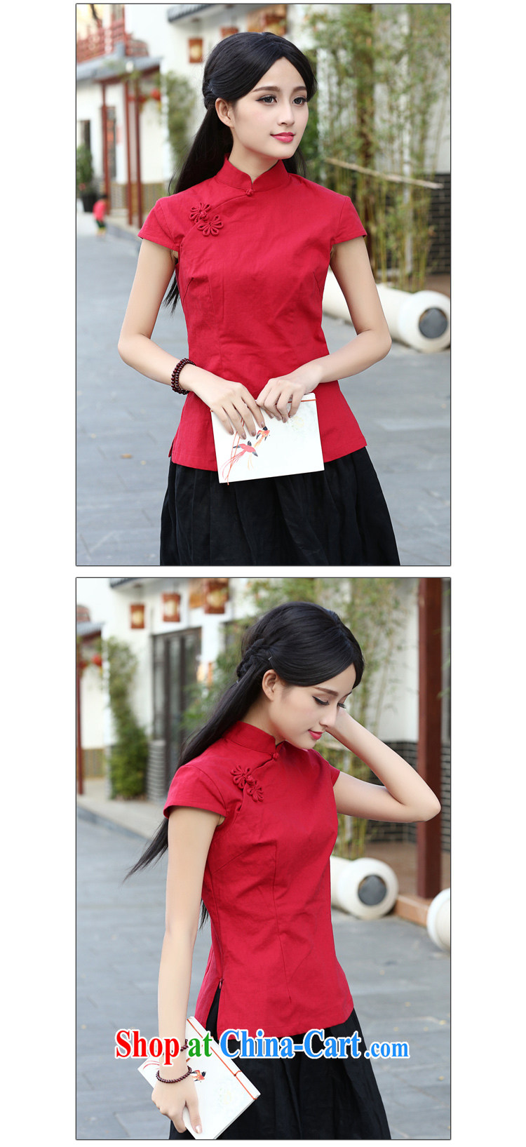 China classic 2015 summer Chinese, served tea service, National wind Chinese Antique cotton mA short-sleeved T-shirt female Red L pictures, price, brand platters! Elections are good character, the national distribution, so why buy now enjoy more preferential! Health