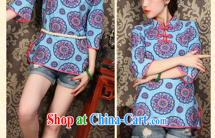 spend the summer with new, rich flowers, Chinese the flap daily Chinese Antique style improved cheongsam shirt such as the color XL pictures, price, brand platters! Elections are good character, the national distribution, so why buy now enjoy more preferential! Health