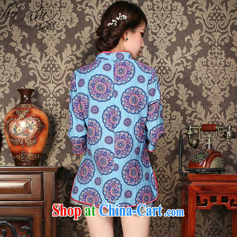 spend the summer with new, rich flowers, Chinese in the tight daily Tang with retro style improved cheongsam shirt such as the color XL, spend figure, and, shopping on the Internet