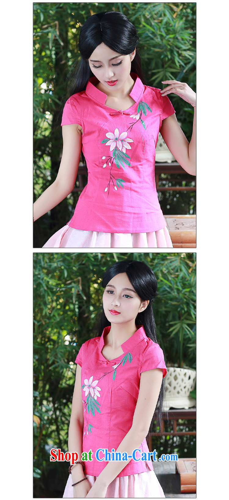 China classic original hand-painted cotton the Chinese Han-Chinese Han-summer Ms. load improved short-sleeve double-shoulder T-shirt red S pictures, price, brand platters! Elections are good character, the national distribution, so why buy now enjoy more preferential! Health