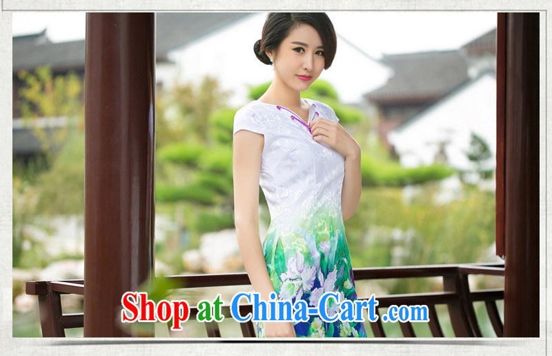 2015 summer new stylish daily digital poster retro elegance beauty improved butterfly-shaped V collar short dresses, skirts dress girls picture color XXL pictures, price, brand platters! Elections are good character, the national distribution, so why buy now enjoy more preferential! Health