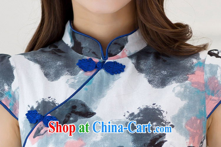The beautiful valley 2015 new short-sleeved round-collar, the stamp duty retro on the truck-mounted cheongsam dress qipao child female butterfly flower S pictures, price, brand platters! Elections are good character, the national distribution, so why buy now enjoy more preferential! Health