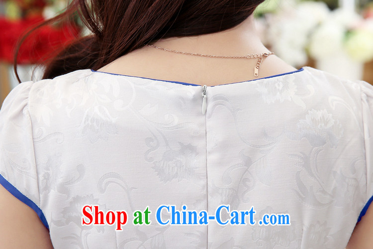 Mrs M, 2015 summer New Style stamp cheongsam beauty graphics thin back zipper white blue flower XXL pictures, price, brand platters! Elections are good character, the national distribution, so why buy now enjoy more preferential! Health