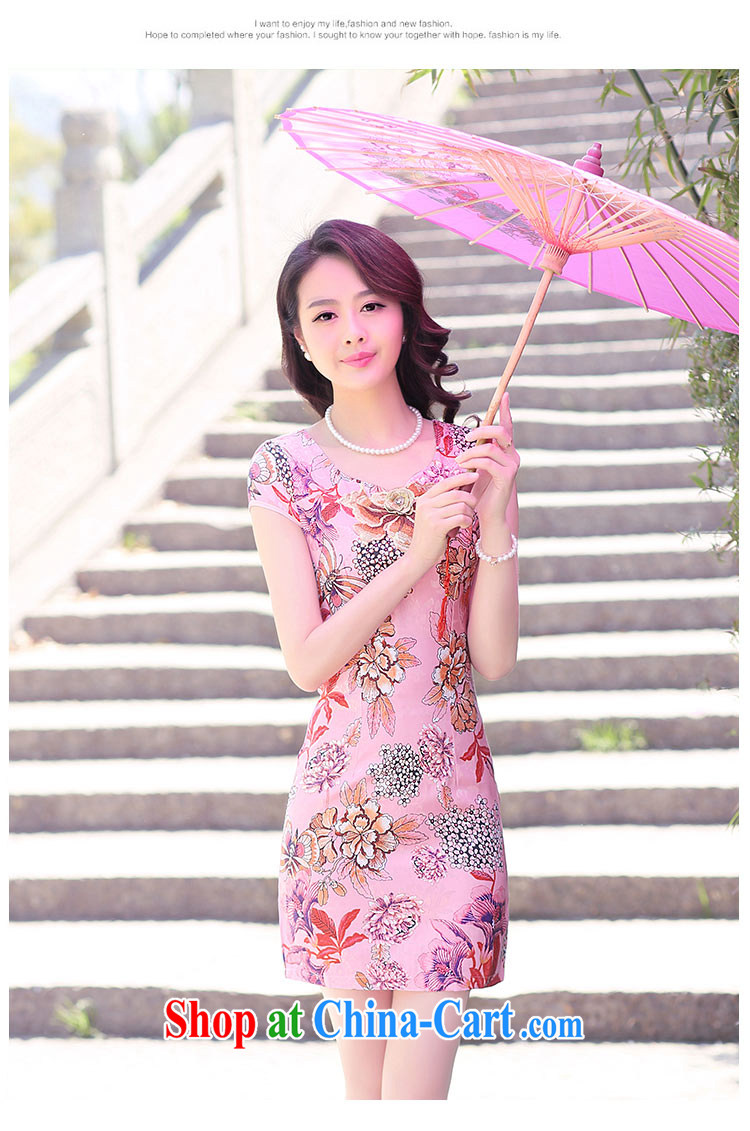 Alice Park 2015 summer new female blue and white porcelain dresses stylish aura stamp beauty floral embroidery cheongsam white orchids XXL pictures, price, brand platters! Elections are good character, the national distribution, so why buy now enjoy more preferential! Health