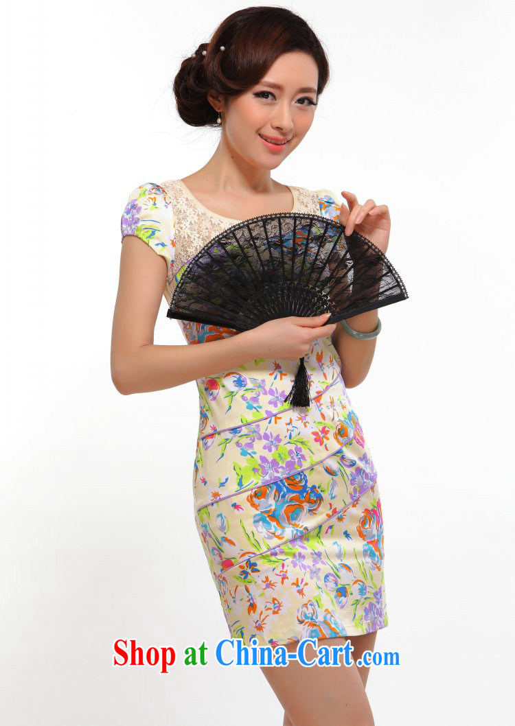 once and for all silence the cheongsam summer 2015 stylish new, improved sense of beauty video thin retro floral cheongsam dress light blue 2 XL pictures, price, brand platters! Elections are good character, the national distribution, so why buy now enjoy more preferential! Health