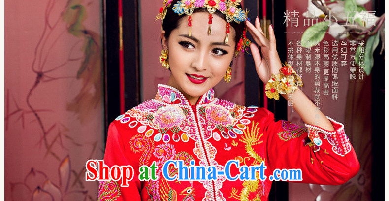 Mu Yao Chinese bows serving long-sleeved Phoenix embroidery of the well-being 5 2015 new bride costumes show kimono small 5, 650 special offers the first international 0910 Purple Heart small 5 well S new Phoenix use pictures, price, brand platters! Elections are good character, the national distribution, so why buy now enjoy more preferential! Health