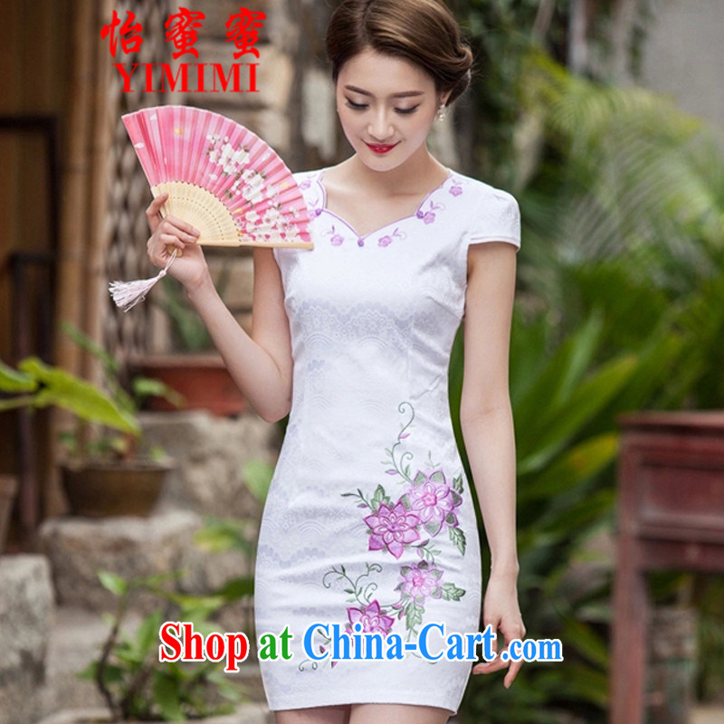 Selina Chow honey honey 2015 new spring and summer fashion short retro dresses dresses day dresses skirt dress B - 518 - 1126 pink XL, Selina CHOW honey honey (YIMIMI), shopping on the Internet
