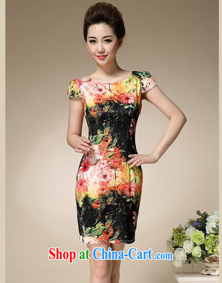 Oh, the 2015 summer new stamp duty mom with short-sleeved Sau San emulation Silk Dresses style retro dresses black XXXL pictures, price, brand platters! Elections are good character, the national distribution, so why buy now enjoy more preferential! Health