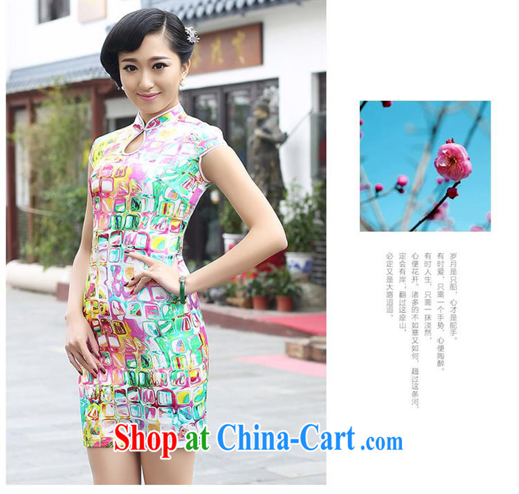 2015 new summer fashion cheongsam dress improved cheongsam retro exclusive sauna silk Silk Cheongsam green XXL pictures, price, brand platters! Elections are good character, the national distribution, so why buy now enjoy more preferential! Health