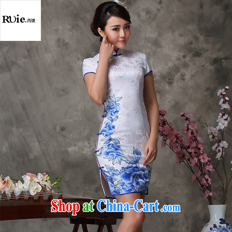 Goods Manufacturers summer new antique Chinese antique dresses daily short improved stylish dresses white XXL, health concerns (Rvie .), and, on-line shopping