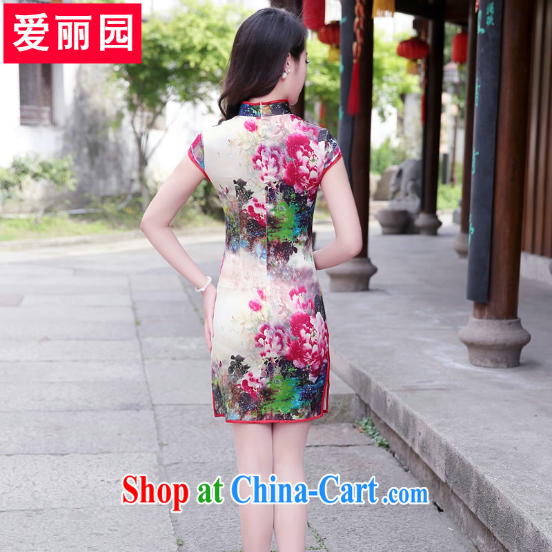 Alice Park summer 2015 New Silk retro dresses, silk printing, the skirt dresses beauty-package skirt red Peony L recommendations 105 - 115 jack, Alice Park (aliyuan), online shopping