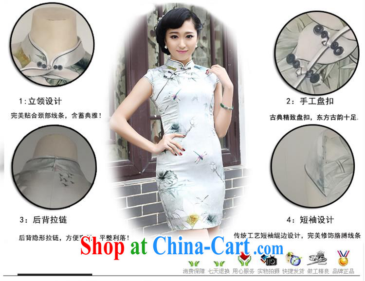 2015 new summer's Silk sauna beauty Silk Cheongsam Improved factory gray XXL pictures, price, brand platters! Elections are good character, the national distribution, so why buy now enjoy more preferential! Health