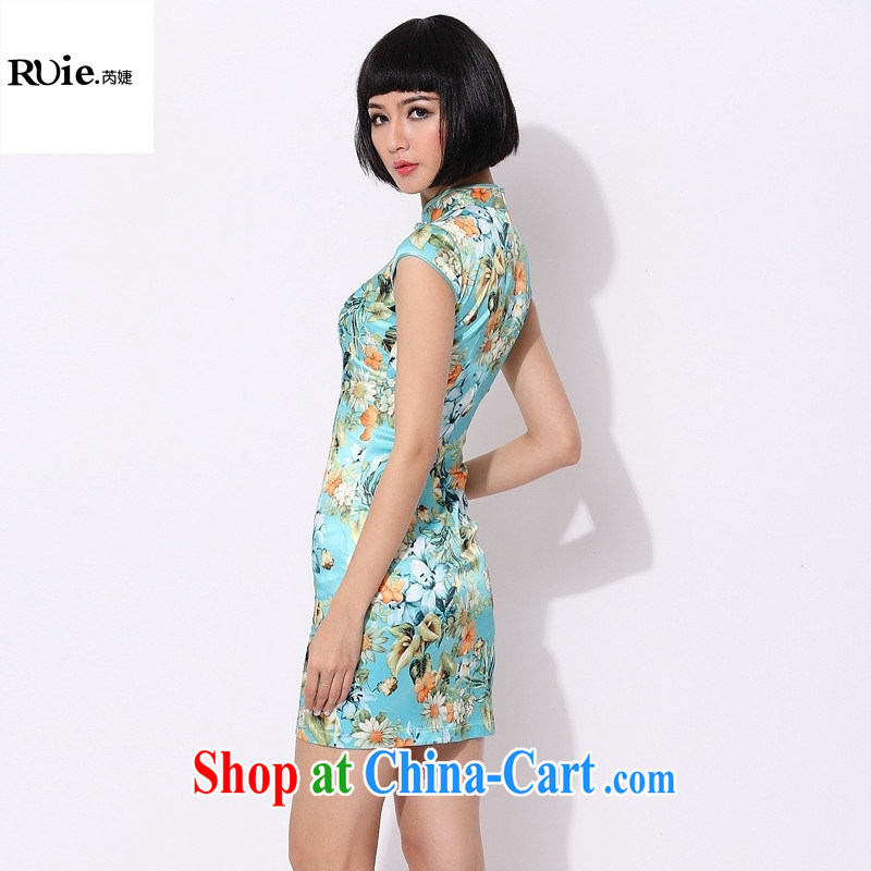 2015 qipao cheongsam new improved stylish summer cotton cultivating cheongsam dress 2014 New Green XXL, health concerns (Rvie .), and shopping on the Internet