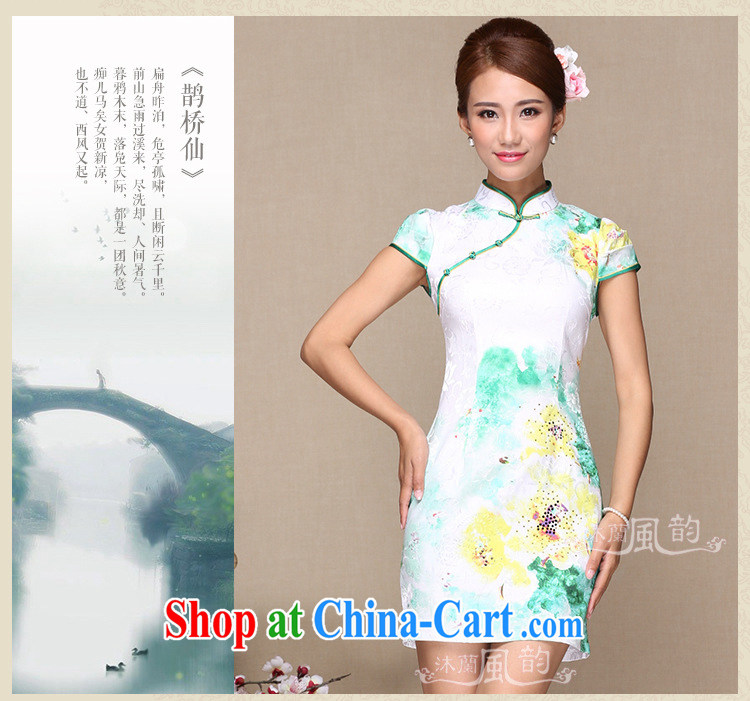Goods Manufacturers summer new antique Chinese qipao daily short improved stylish dresses white XXL pictures, price, brand platters! Elections are good character, the national distribution, so why buy now enjoy more preferential! Health