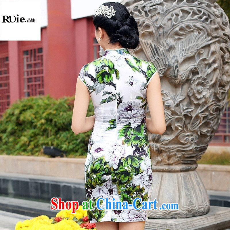 Spring 2015, the factory direct new high-end heavy silk sauna Silk Dresses and took a sample 8046 green XXL, health concerns (Rvie.), shopping on the Internet