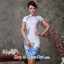 Dresses 2015 new summer short, improved stylish embroidered cheongsam factory direct cheongsam dress burglary, yellow XXL pictures, price, brand platters! Elections are good character, the national distribution, so why buy now enjoy more preferential! Health