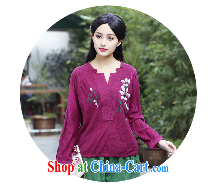 China classic Chinese Han-chinese improved T Ms. pension 2015 spring and summer, loose daily ethnic wind jacket red XXL pictures, price, brand platters! Elections are good character, the national distribution, so why buy now enjoy more preferential! Health