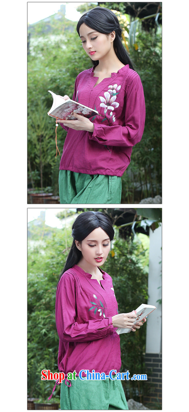 China classic Chinese Han-chinese improved T Ms. pension 2015 spring and summer, loose daily ethnic wind jacket red XXL pictures, price, brand platters! Elections are good character, the national distribution, so why buy now enjoy more preferential! Health