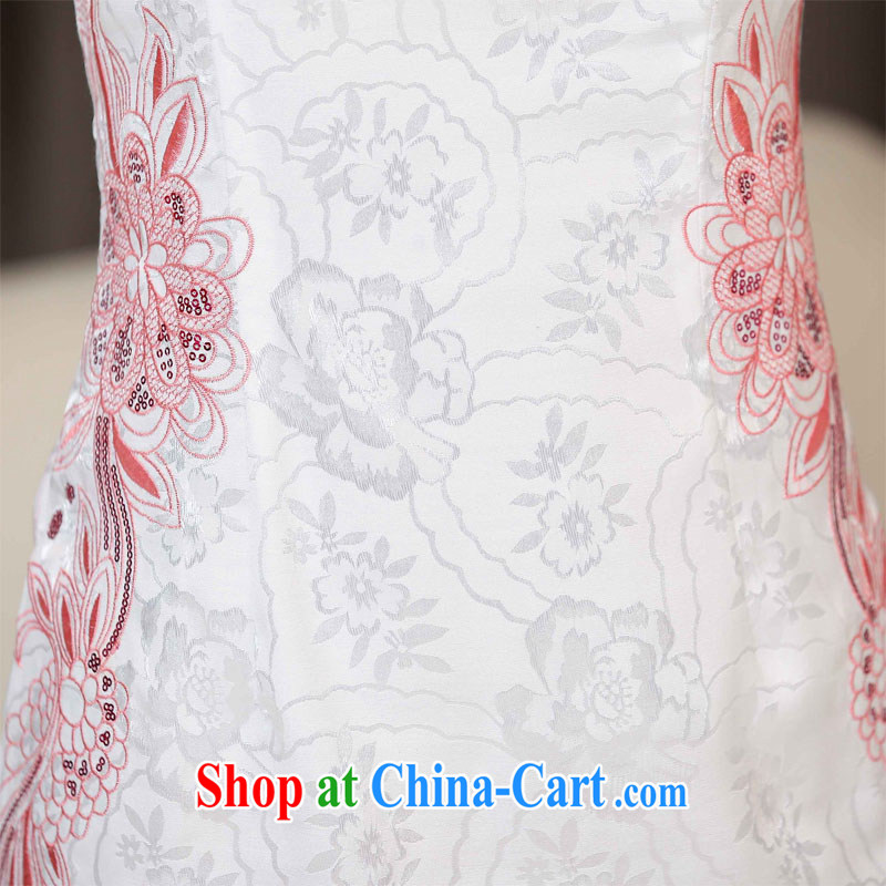 lostmojo Chinese small dresses, short dresses daily retro elegant package and graphics thin beauty dresses summer 60,175 R White Red XXL, lostmojo, shopping on the Internet