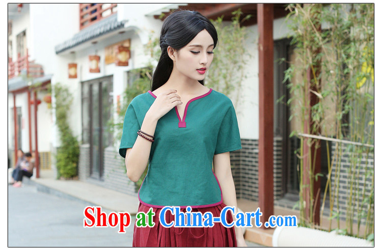 China classic Chinese style, serving improved cotton the Chinese Tang Women's clothes 2015 summer short-sleeved daily tea serve red XL pictures, price, brand platters! Elections are good character, the national distribution, so why buy now enjoy more preferential! Health