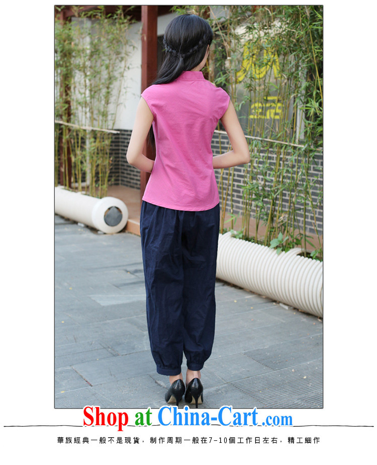 China classic original Chinese Han-tang is improved, daily summer dresses T-shirt artistic temperament T shirt Magenta XXL pictures, price, brand platters! Elections are good character, the national distribution, so why buy now enjoy more preferential! Health