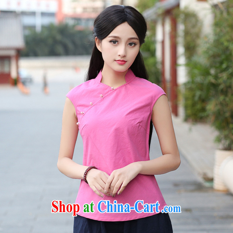 China classic original Chinese Han-tang is improved, daily summer dresses T-shirt artistic temperament T shirt Magenta XXL, China Classic (HUAZUJINGDIAN), and, on-line shopping