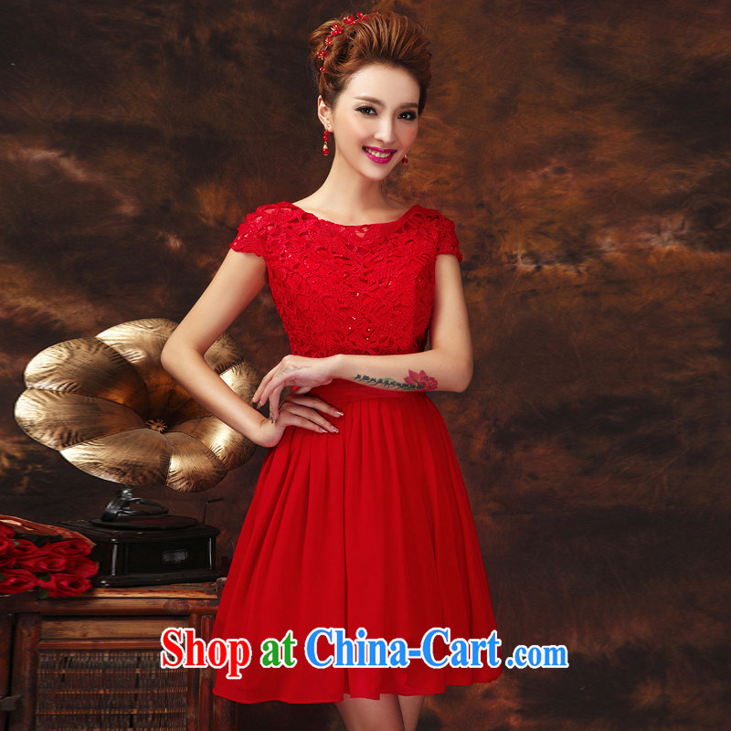 2015 New Red bridal wedding toast serving the Field shoulder lace beauty spring and summer new and stylish evening dress red long, can be set to Do not and will not change, and love, and that, on-line shopping
