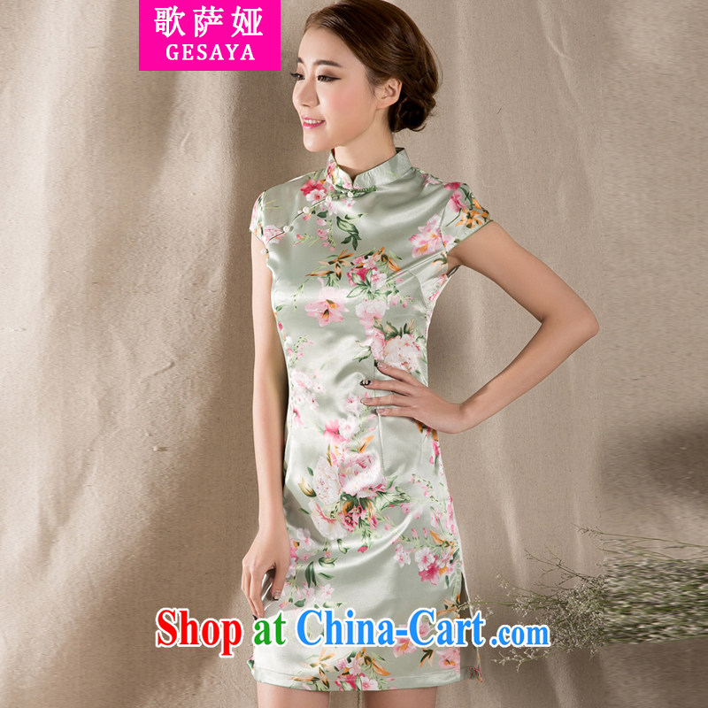 The song Julia summer 2015 new tray snap stamp arts and cultural Ethnic Wind improved antique cheongsam dress China wind suit XXL, song, Julia (GESAYA), and shopping on the Internet