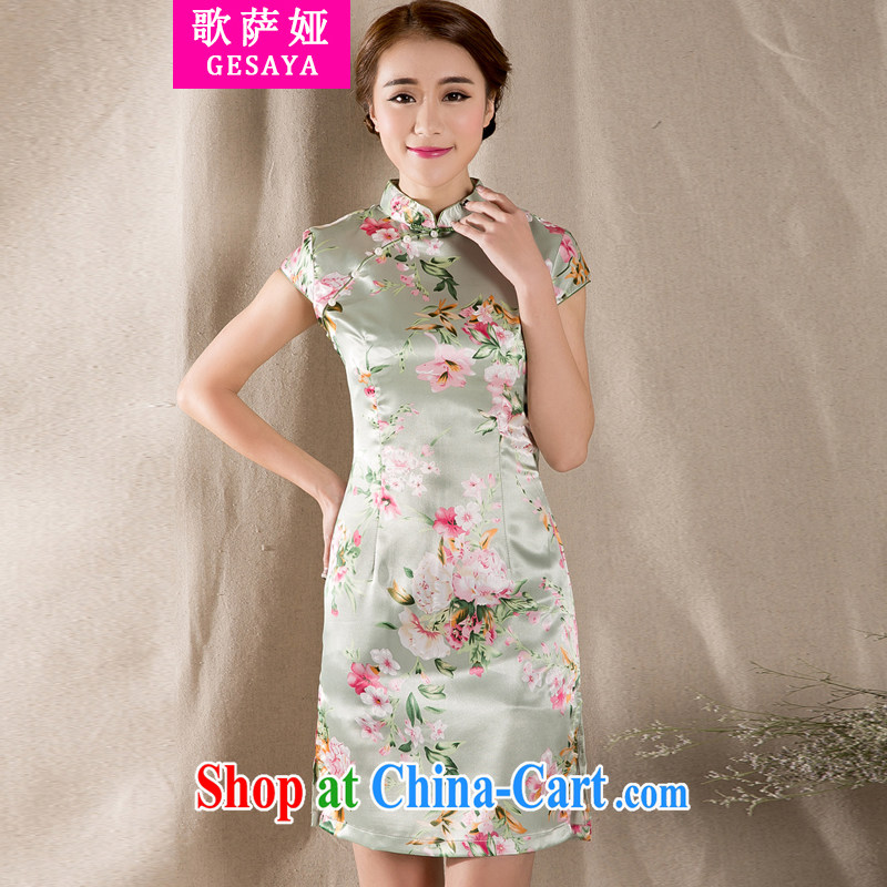 The song Julia summer 2015 new tray snap stamp arts and cultural Ethnic Wind improved antique cheongsam dress China wind suit XXL, song, Julia (GESAYA), and shopping on the Internet