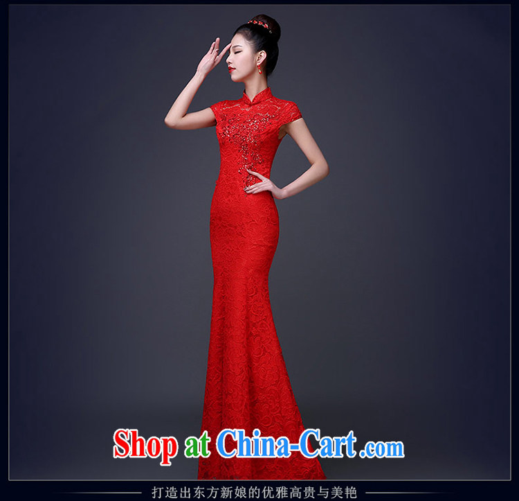 Toasting service 2015 new summer at Merlion wedding dresses red short-sleeved Chinese lace a Field shoulder bridal gown red 7 Cuffs can be made do not return not-for-pictures, price, brand platters! Elections are good character, the national distribution, so why buy now enjoy more preferential! Health