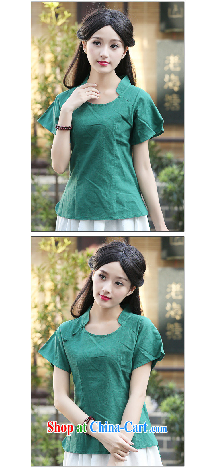 China classic Original Design China wind Chinese nation, Ms. wind summer hand-painted cotton Ma shirt daily arts green XXL pictures, price, brand platters! Elections are good character, the national distribution, so why buy now enjoy more preferential! Health