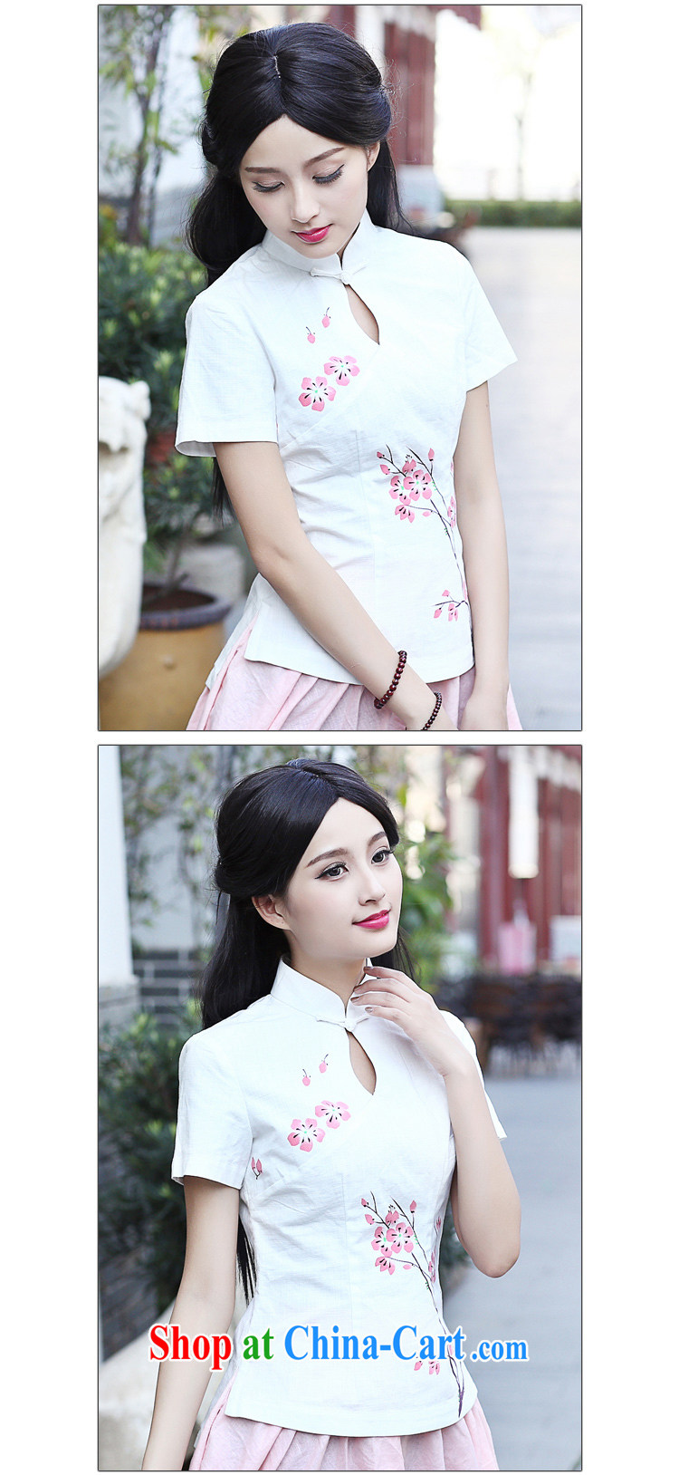 China classic original antique art Chinese wind cotton Ma hand-painted shirt ethnic wind Chinese, summer T-shirt white XXL pictures, price, brand platters! Elections are good character, the national distribution, so why buy now enjoy more preferential! Health