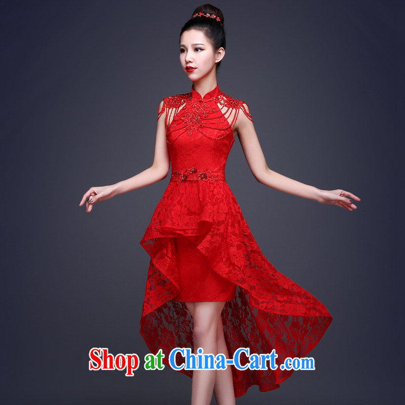 Toast clothing 2015 New Red lace short-sleeved high-waist pregnant women bridal wedding dress beauty dresses dresses Mary Magdalene chest, shoulder chain can be set to Do not do not change, love, and, shopping on the Internet