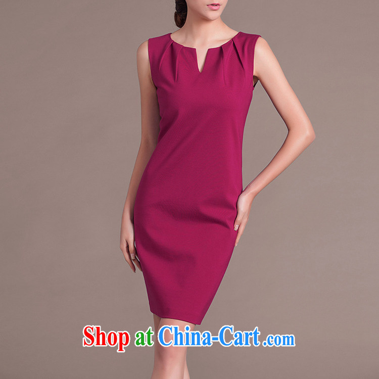 The race to the 2015 summer commuter OL short-sleeve dress relaxed version H-solid-colored cheongsam dress red M pictures, price, brand platters! Elections are good character, the national distribution, so why buy now enjoy more preferential! Health