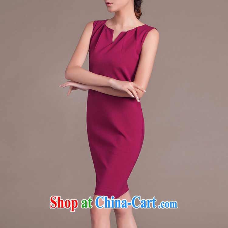 The race to the 2015 summer commuter OL short-sleeve dress relaxed version H-solid-colored cheongsam dress red M pictures, price, brand platters! Elections are good character, the national distribution, so why buy now enjoy more preferential! Health