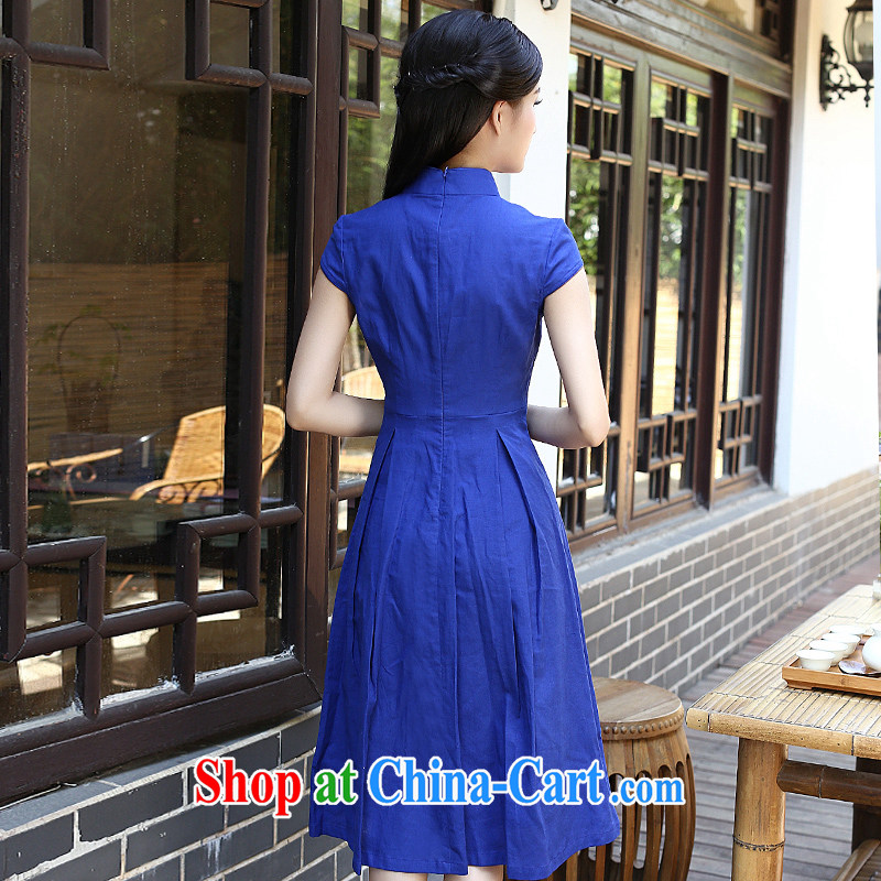 2015 new units the commission Ms. antique dresses day dresses summer improved fashion style arts small fresh blue L, China Classic (HUAZUJINGDIAN), online shopping