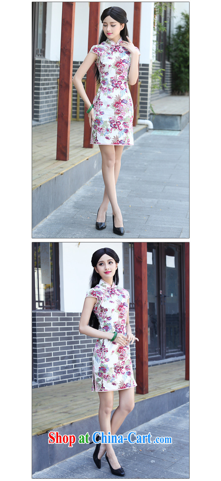 2015 summer new short-sleeved daily, improved cheongsam dress style graphics thin beauty short, literature and art, fancy XXXL pictures, price, brand platters! Elections are good character, the national distribution, so why buy now enjoy more preferential! Health