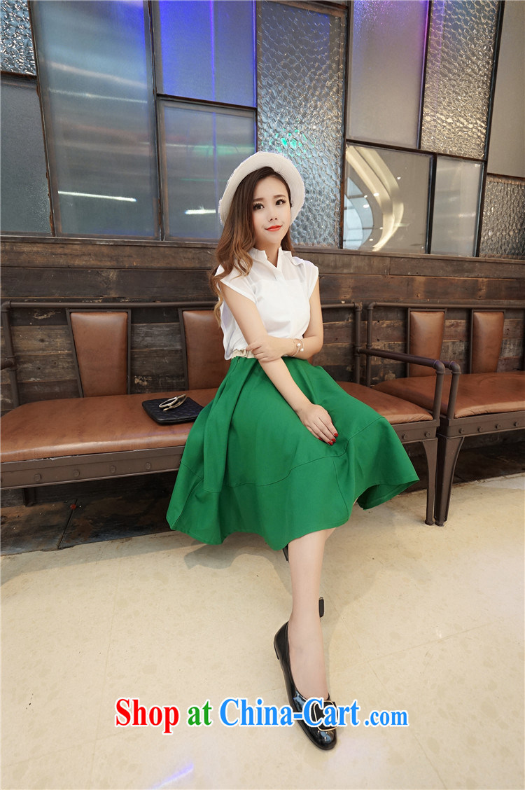 Ya-ting store summer 2015 New Europe, larger female snow-woven dresses solid color shirt Large Body skirt two sets of picture color S pictures, price, brand platters! Elections are good character, the national distribution, so why buy now enjoy more preferential! Health