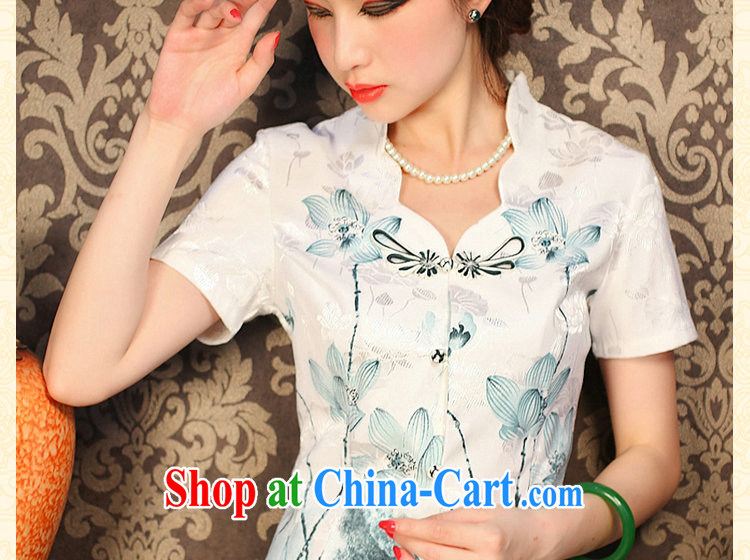 spend the summer with new, improved retro Lotus V collar, short-sleeved short manually load the Snap flowers cheongsam shirt such as the color 2 XL pictures, price, brand platters! Elections are good character, the national distribution, so why buy now enjoy more preferential! Health