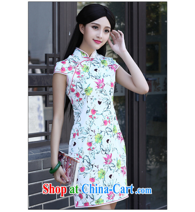 China classic 2015 new daily improved, qipao dresses retro art small fresh short summer floral XXXL pictures, price, brand platters! Elections are good character, the national distribution, so why buy now enjoy more preferential! Health