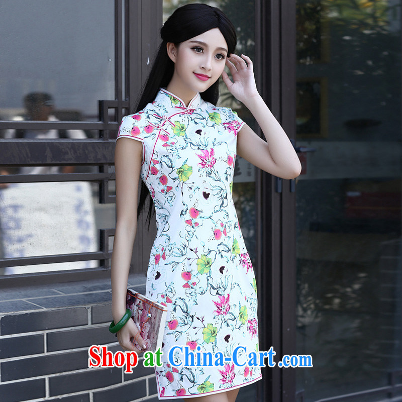 China classic 2015 new daily improved, qipao dresses retro art small fresh short summer XXXL suit, China Classic (HUAZUJINGDIAN), online shopping