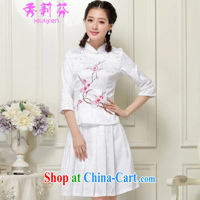 Hsiu-li-fen 2015 New Tang with daily dresses dresses high-end retro style two-part kit B - 518 - 1125 pink XL, Su-li-fen (xiulifen), online shopping