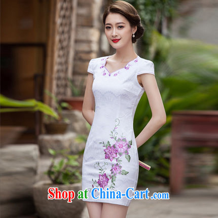 Hsiu-li-fen 2015 spring and summer fashion short retro dresses dresses dresses daily dress dress B - 518 - 1126 pink XL, Su-li-fen (xiulifen), online shopping