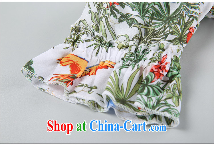 Caynova 2015 summer outfit New, short-sleeved stamp Silk Dresses picture color XL pictures, price, brand platters! Elections are good character, the national distribution, so why buy now enjoy more preferential! Health